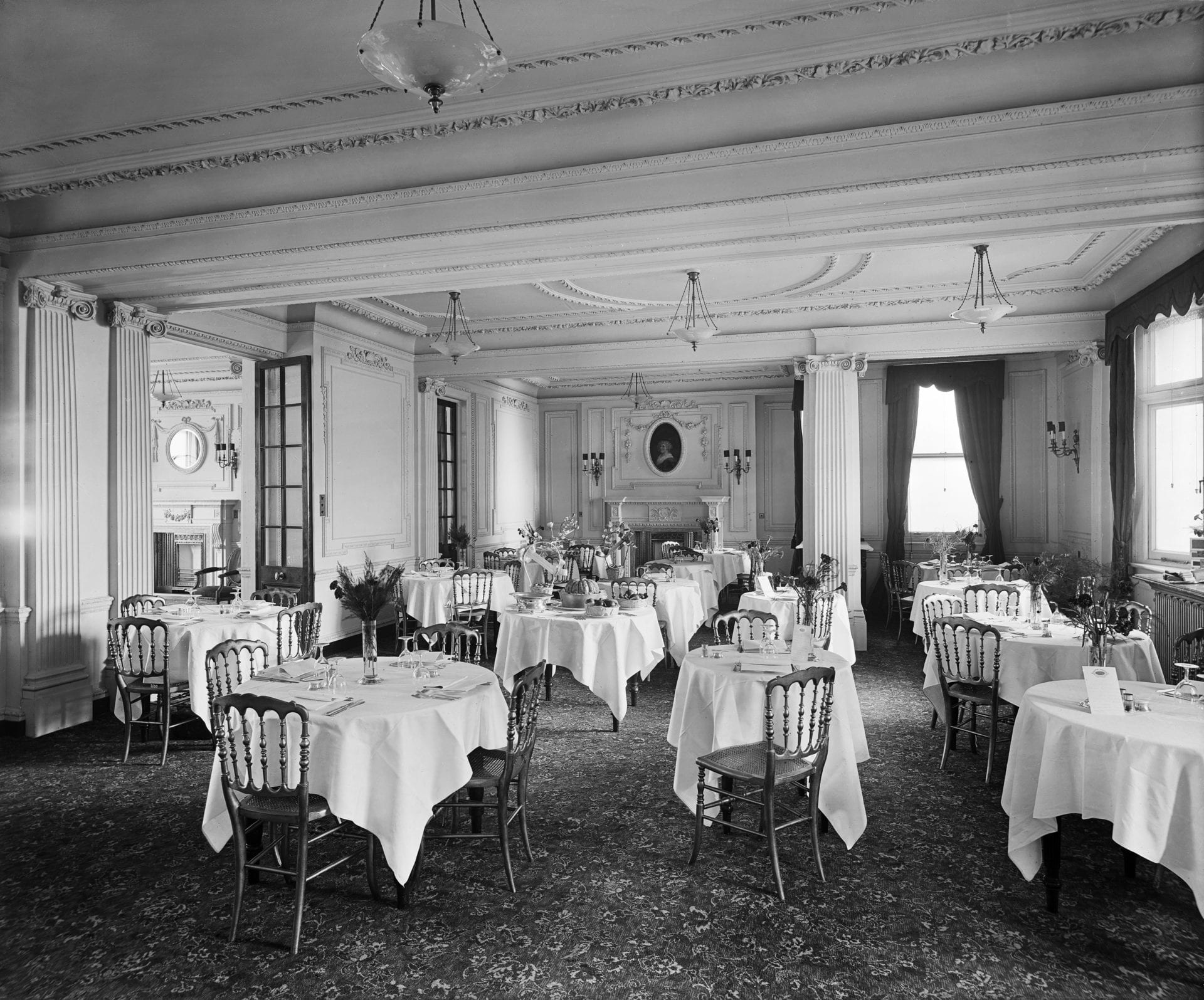 Historical dining room of the Stafford London Hotel